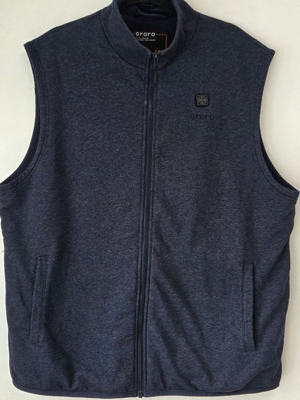 Ororo Navy Blue Heated Vest Fleece Lined Outdoor Camping *No Battery* Men's 2XL